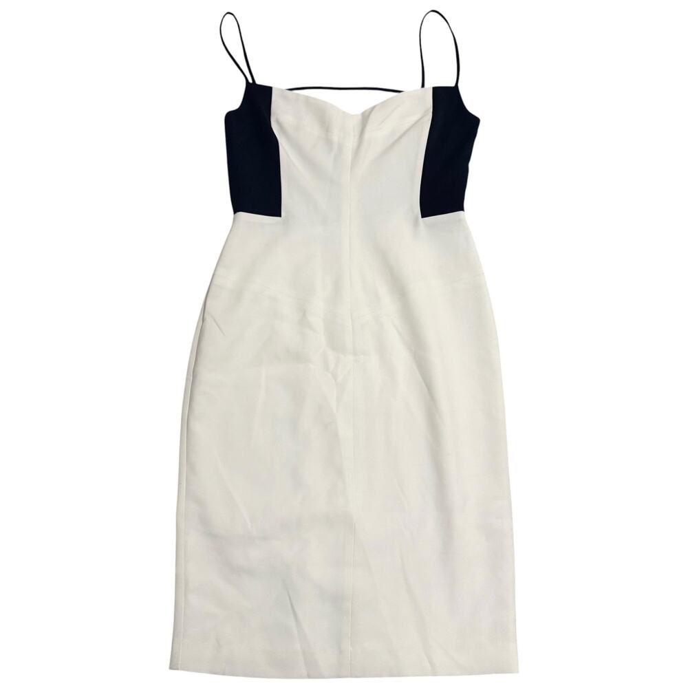 NEW Black Halo Sleeveless Sheath Dress Colorblock White Navy Blue Size 8